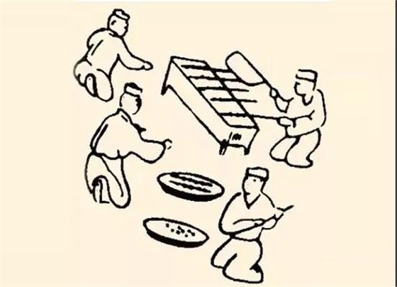 東漢 朱鮪石室畫像——便面炙肉