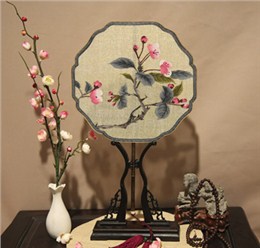 紫竹炳緙絲團扇