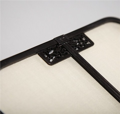 高檔紫光檀雕刻工藝宮扇