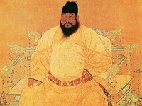 明皇帝朱瞻基扇面畫松下讀書圖