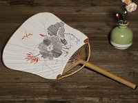 團扇荷花作品賞析