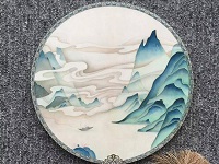 山水畫團扇繪制教程