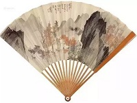 國畫山水折扇扇面作品欣賞