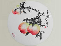 清麗雅致的宣紙團扇扇面畫