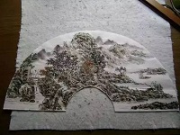 折扇山水畫扇面繪制方法與步驟