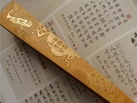 折扇扇骨雕刻錦灰堆圖案欣賞