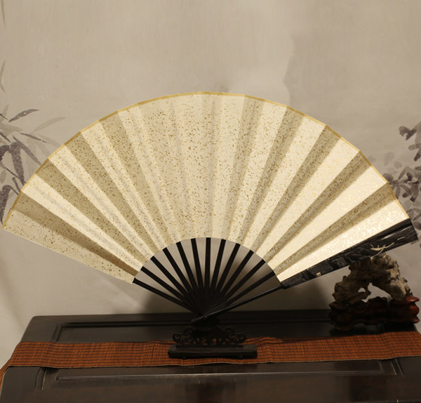 紅木嵌綠檀工藝折扇