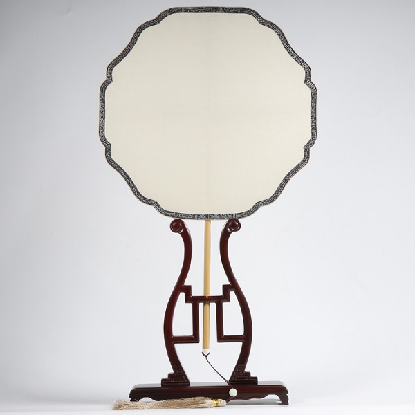 玉竹柄雙面空白絹團(tuán)扇