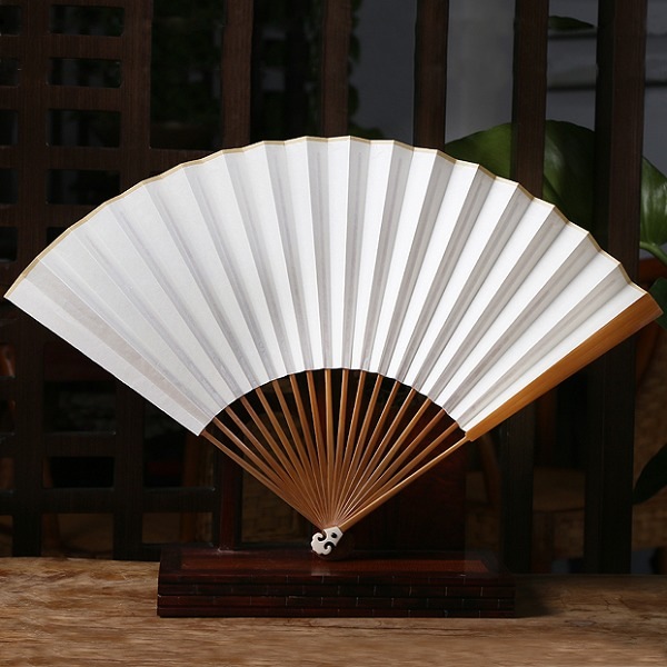 老竹子如意彎鉤造型折扇